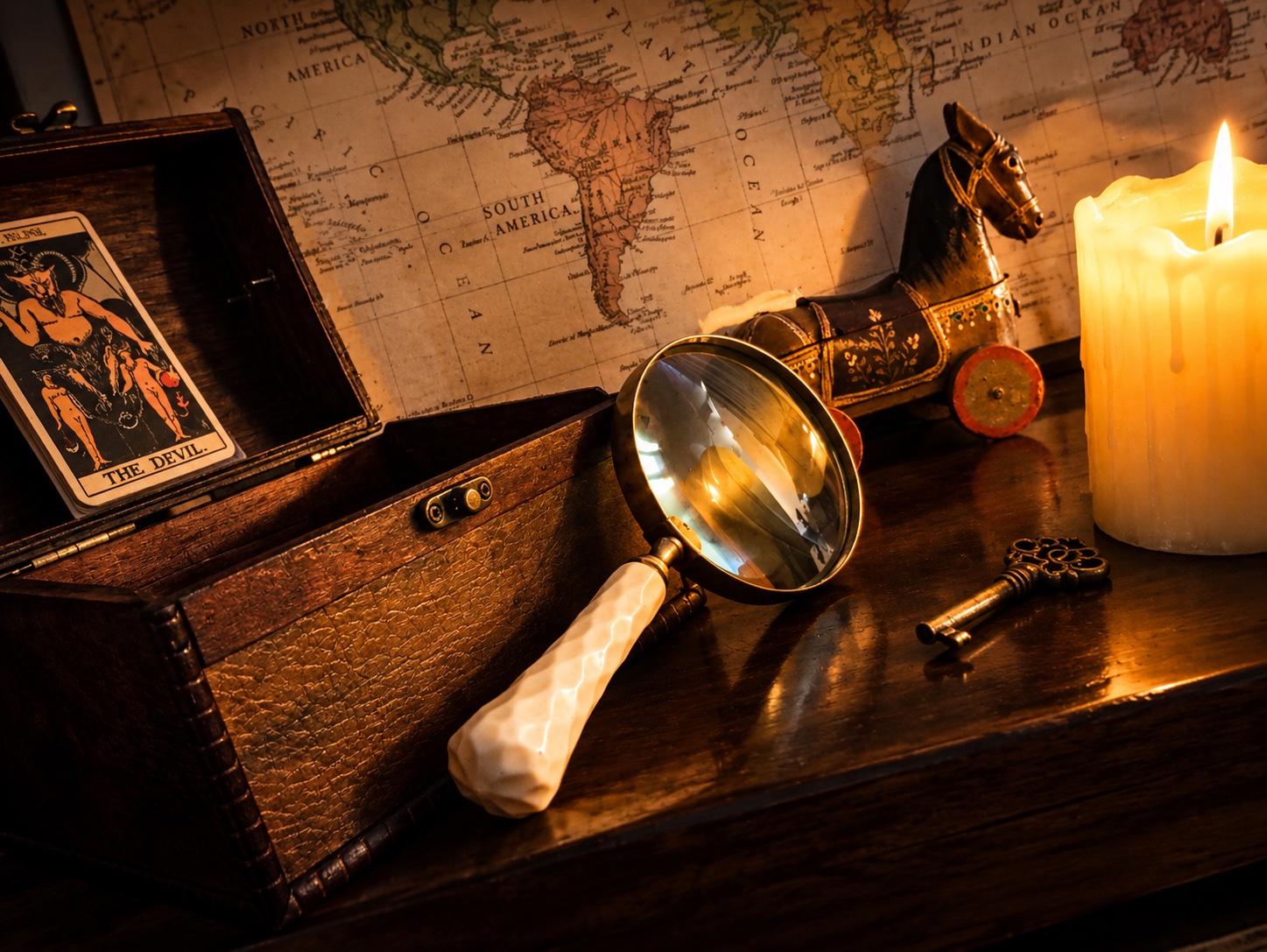 Cineastisch überarbeitetes Motiv des Escape Rooms Sherlock