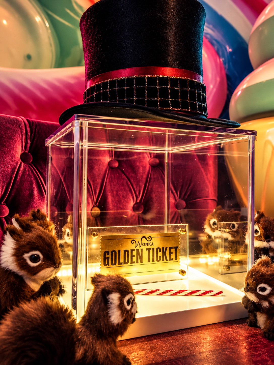 Cineastisch überarbeitetes Motiv des Escape Rooms Wonka